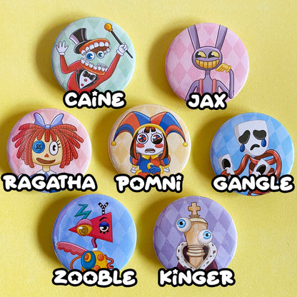 The Amazing Digital Circus - Pinback button set