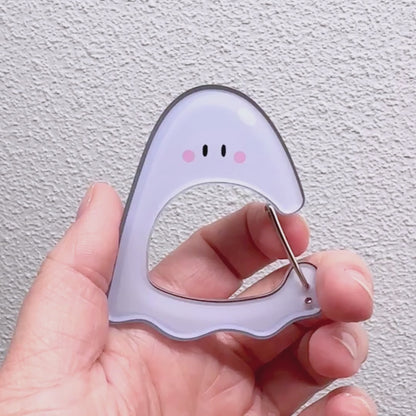 Friendly Ghost - Spooky & Cute Acrylic Carabiner