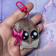 Load and play video in Gallery viewer, Sad Hamster - Glitter Keychain
