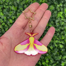 Load and play video in Gallery viewer, Rosy Maple Moth - Keychain

