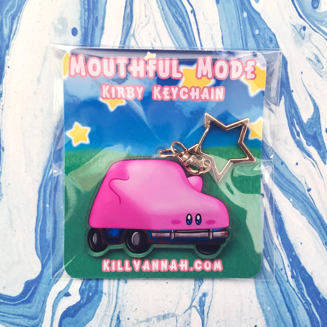 Kirby Mouthful mode & Elfilin Keychain - Double-sided