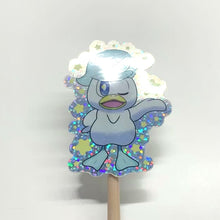 Load and play video in Gallery viewer, Shiny Poképals - Scarlet and Violet Starter Holographic Sticker

