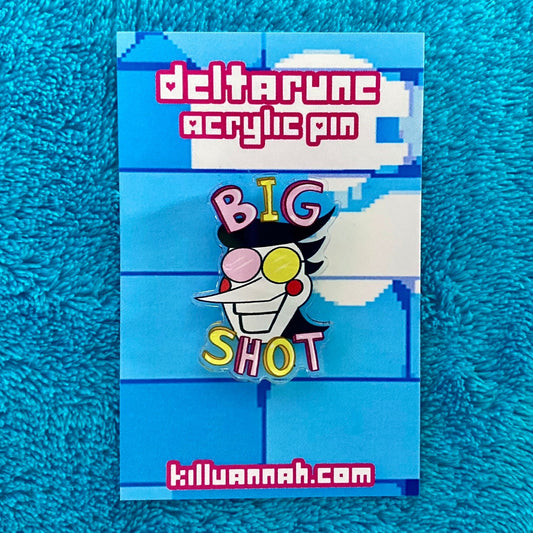 Spamton Deltarune Acrylic Pin - Fanmade