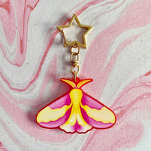 Load image into Gallery viewer, Rosy Maple Moth - Keychain
