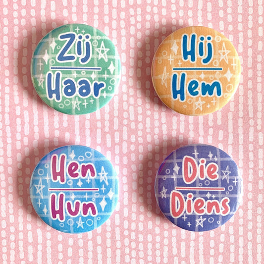 Dutch Pronouns Buttons